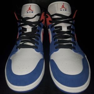 Air Jordan 1 Mid multicolor swoosh